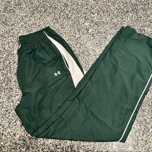 Under Armour Men's Size S Wind Breaker Zip Up Sweatpants Loose Fit Green Vintage